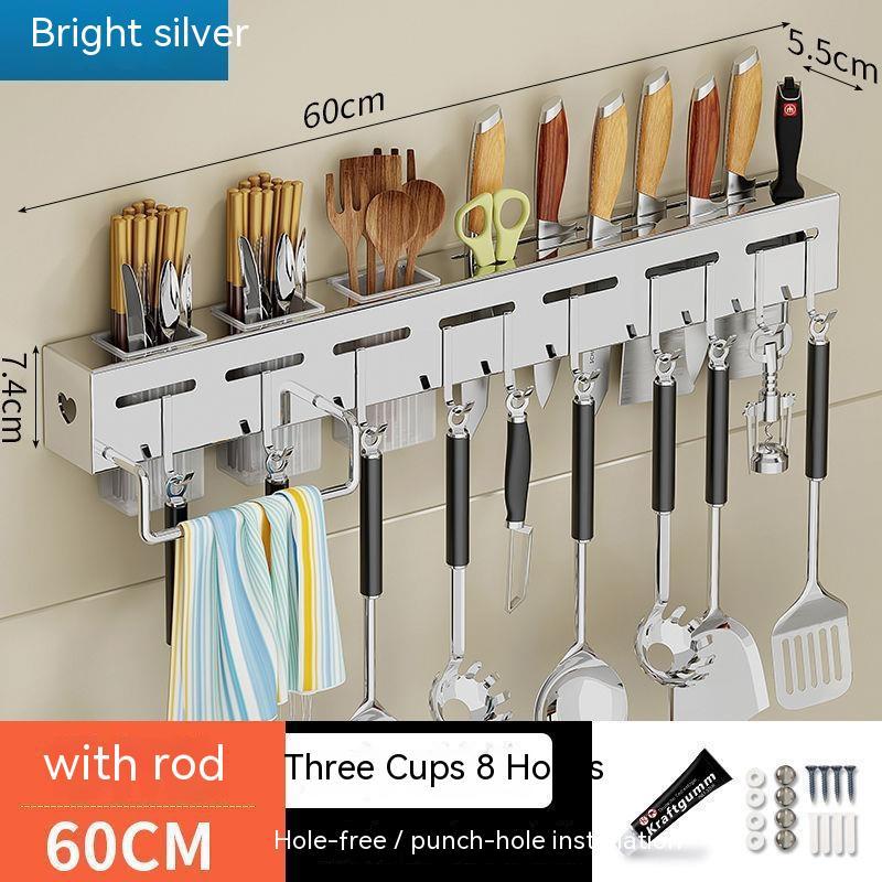 Stainless Steel Knife Holder with Storage