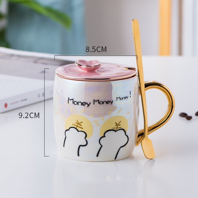 Conjunto de tazas de dibujos animados lindo