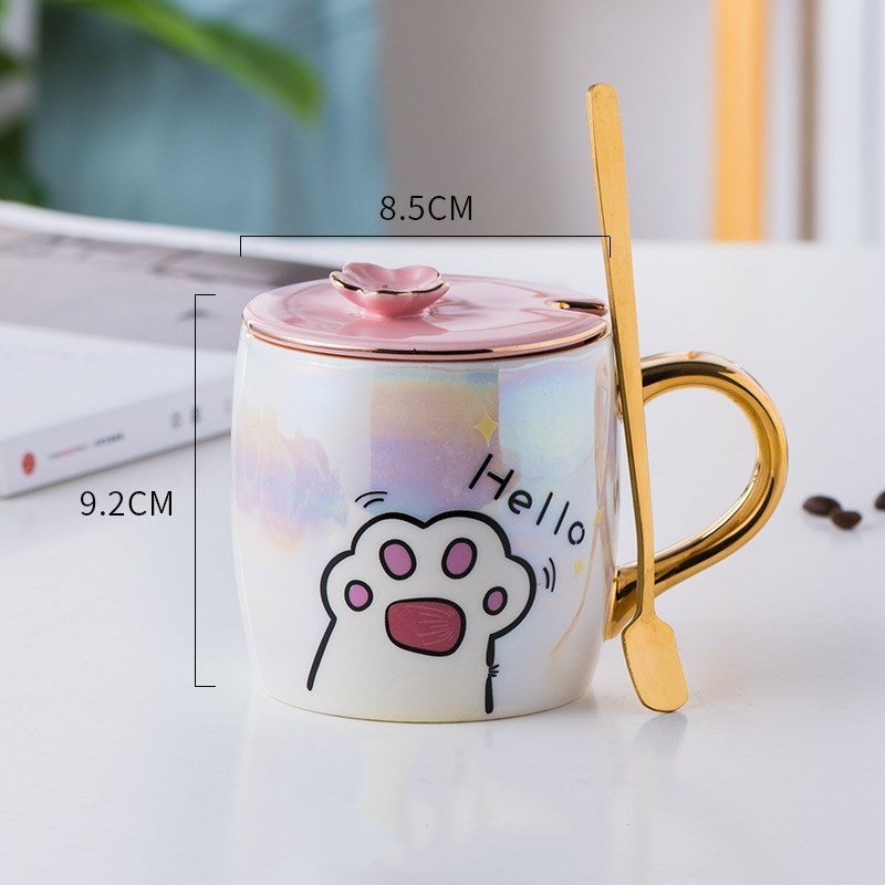 Conjunto de tazas de dibujos animados lindo