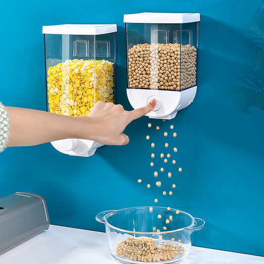 Dispensador de cereales montado en la pared Almacenamiento de alimentos