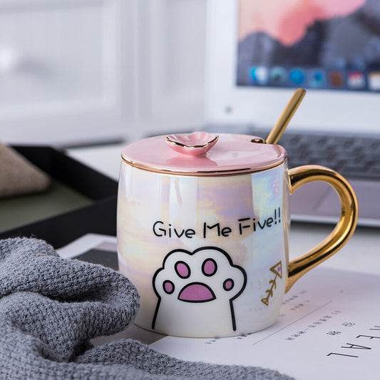 Conjunto de tazas de dibujos animados lindo