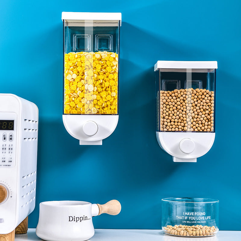 Dispensador de cereales montado en la pared Almacenamiento de alimentos