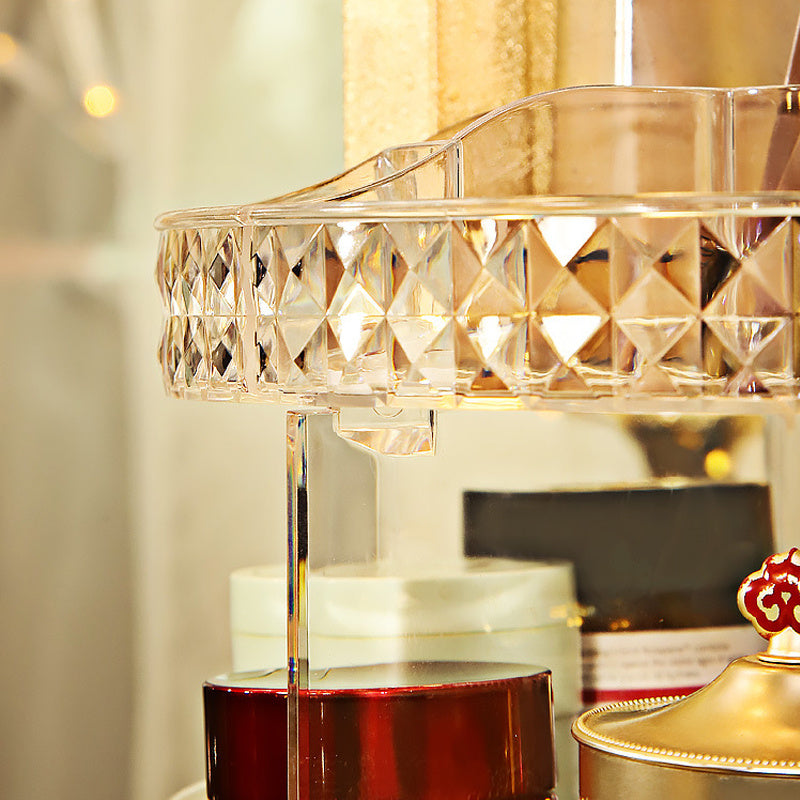 Organizador de almacenamiento giratorio con patrón de diamantes