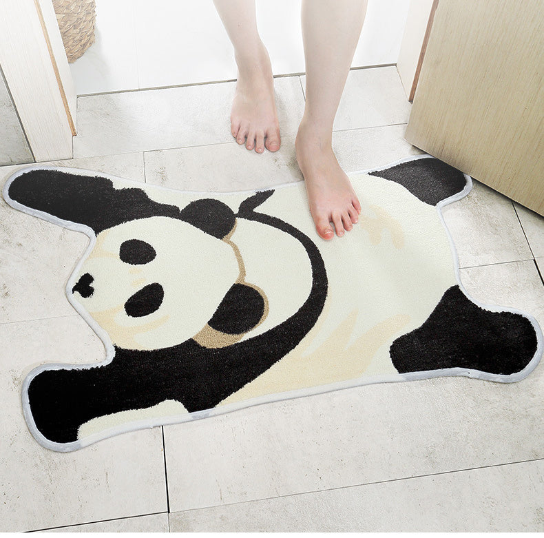 Panda Bath Mat: Absorbent, Non-Slip Microfiber