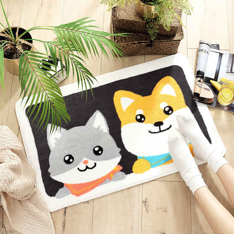Panda Bath Mat: Absorbent, Non-Slip Microfiber