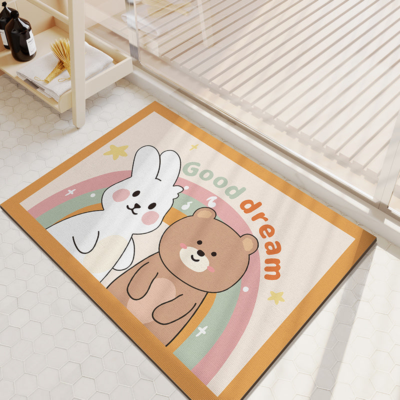 Alfombra de baño de barro de diatomeas de dibujos animados