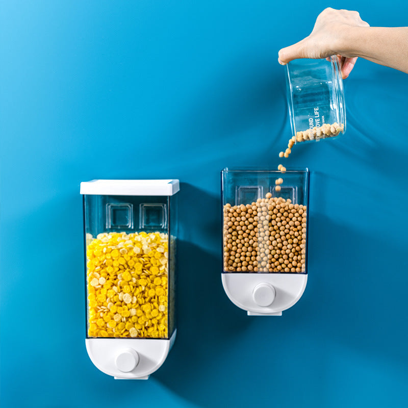 Dispensador de cereales montado en la pared Almacenamiento de alimentos