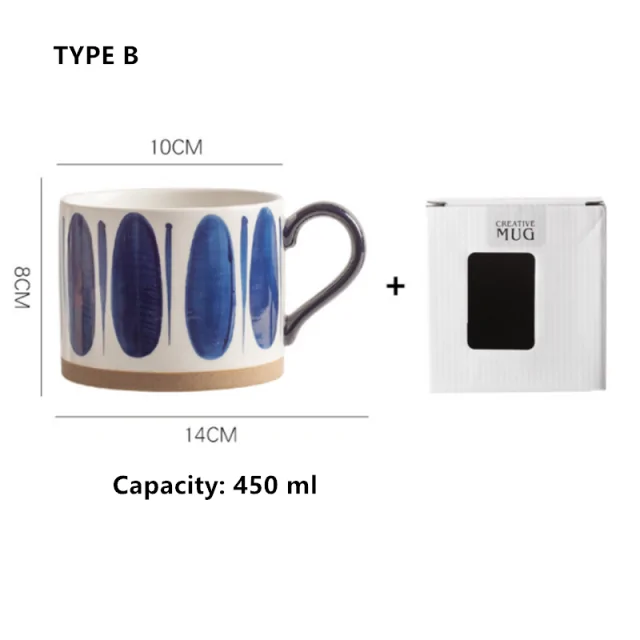 Tazas de cerámica pintadas a mano de estilo japonés