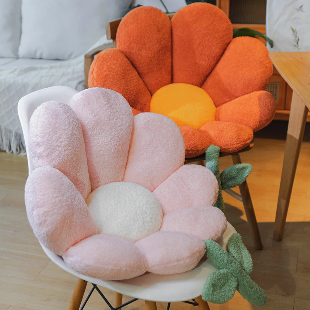 Cojín de asiento en flor