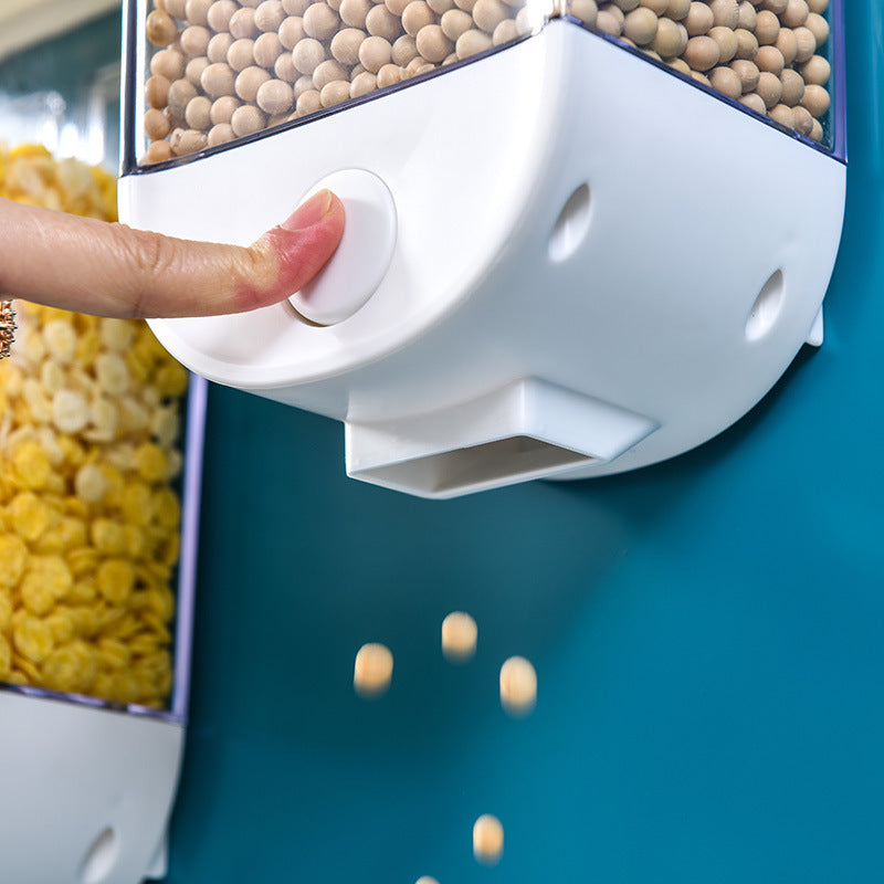 Dispensador de cereales montado en la pared Almacenamiento de alimentos