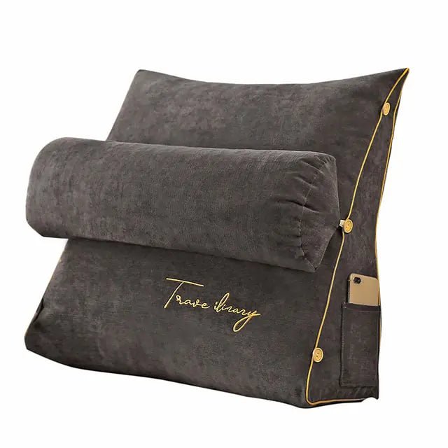 Almohada de lectura triangular