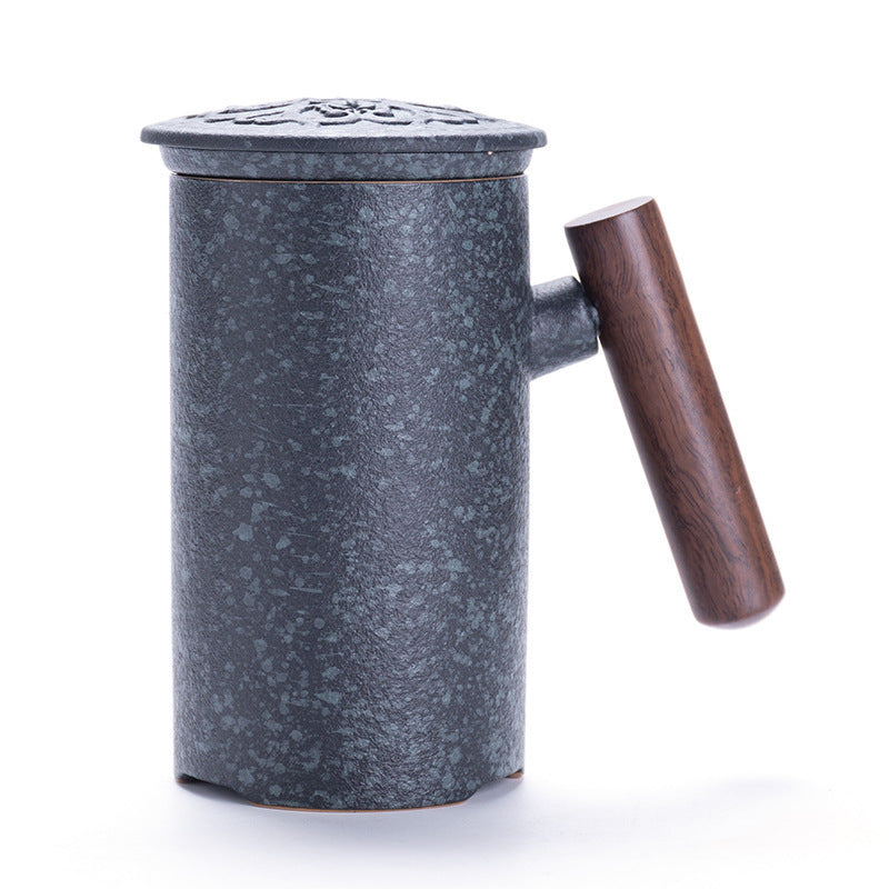 Tazas japonesas comerciales con asas de madera