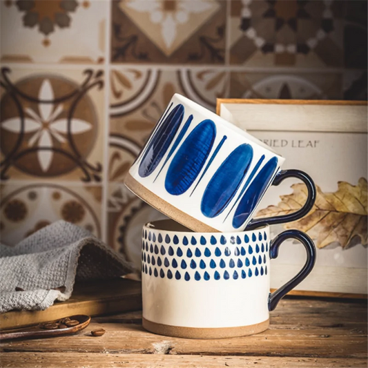 Tazas de cerámica pintadas a mano de estilo japonés