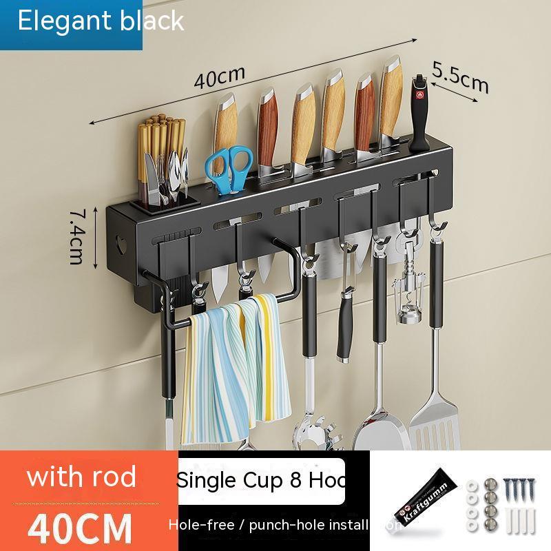 Stainless Steel Knife Holder with Storage