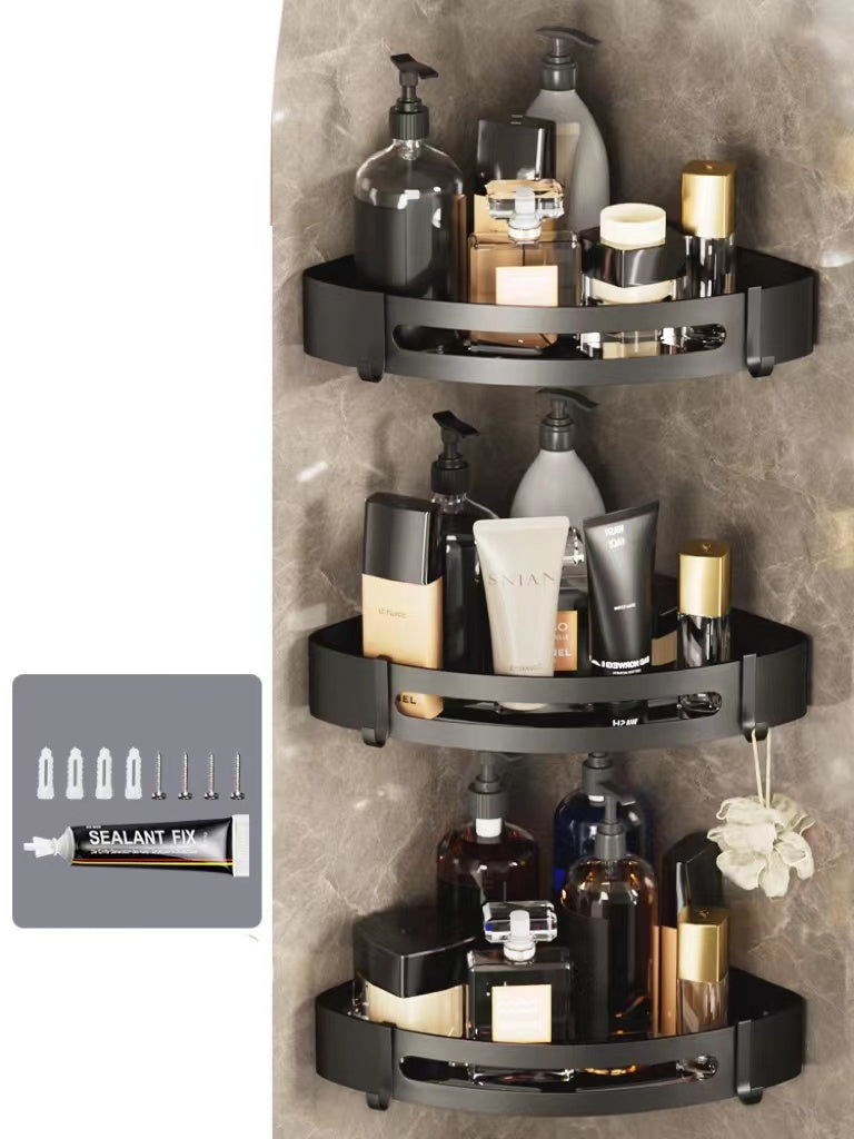 Perforated Bathroom Wall Storage Rack