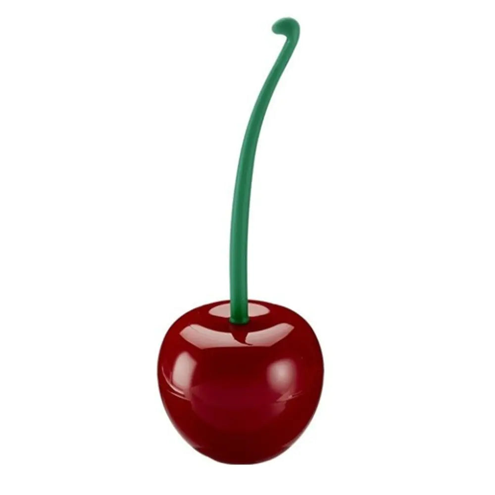 Juego de portaescobillas para inodoro con forma de cereza