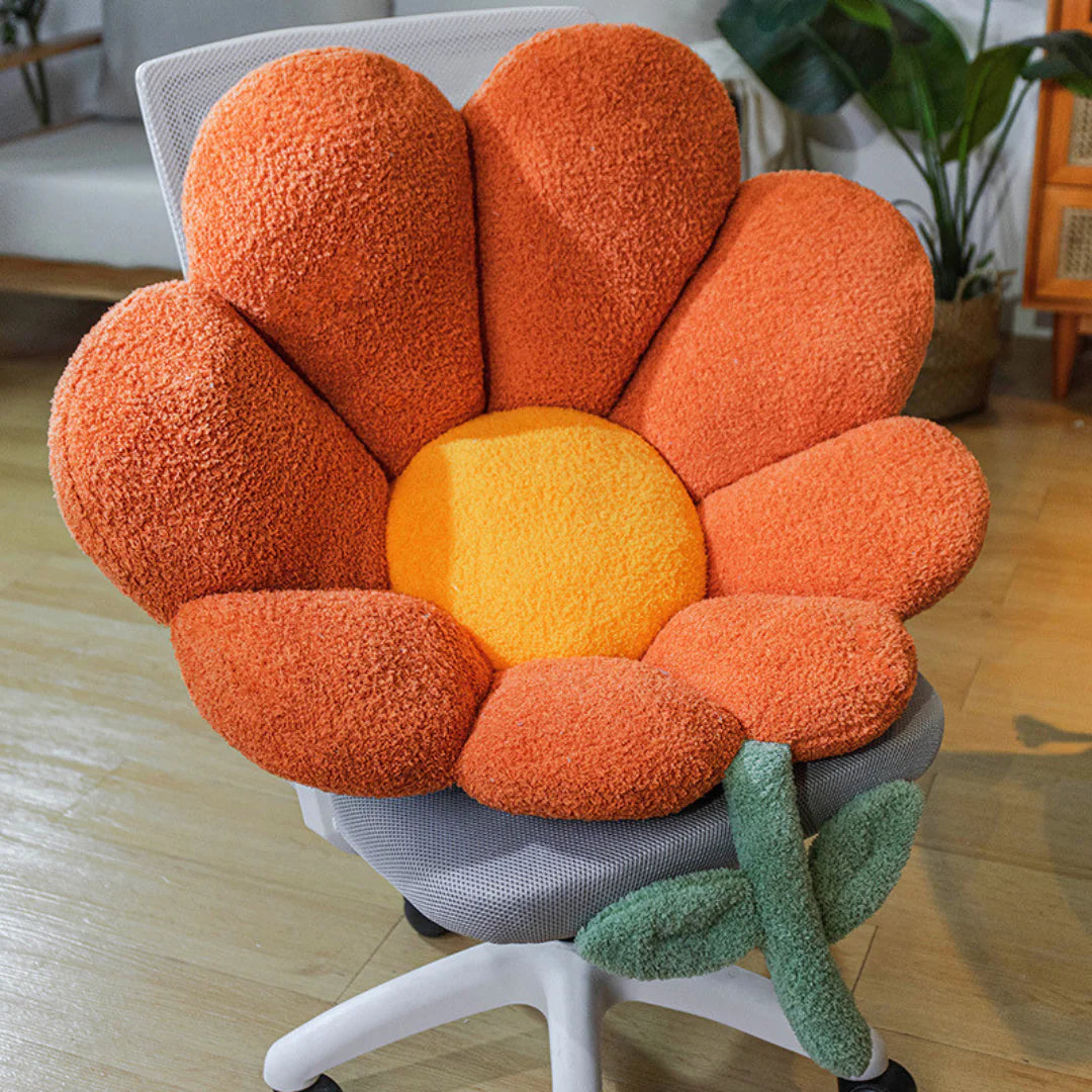 Cojín de asiento en flor