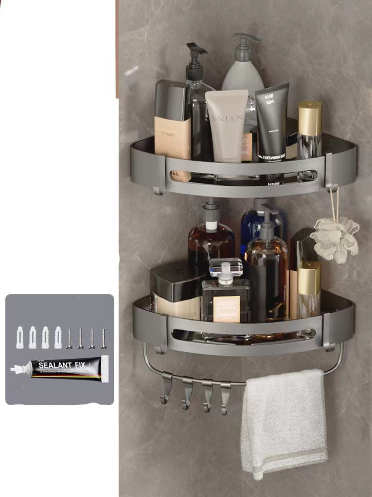 Perforated Bathroom Wall Storage Rack