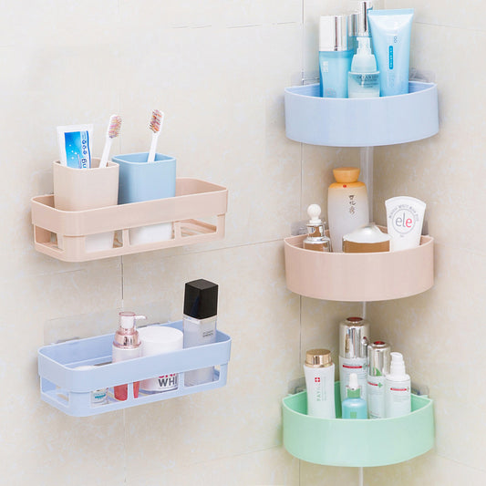 Estante de pared para baño, sin perforaciones