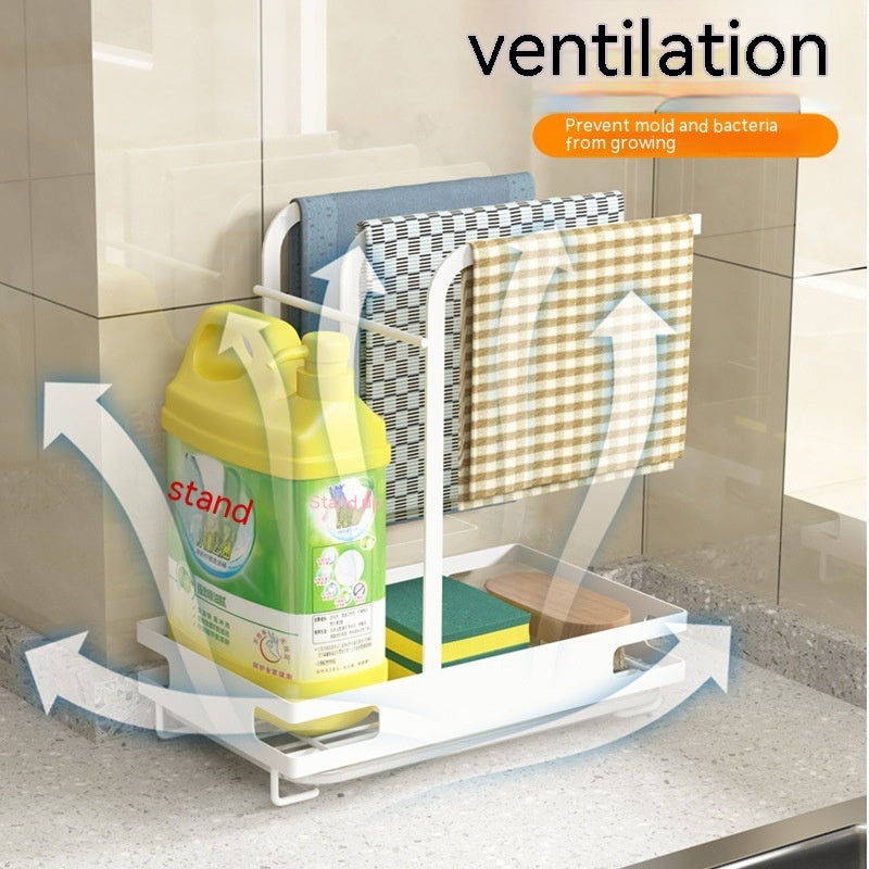 Punch-Free Wall Hanging Kitchen Rag Rack