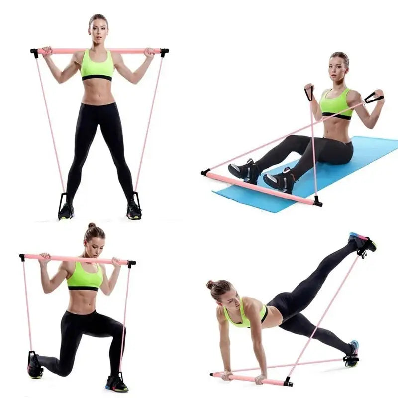 Barra de Pilates portátil y banda de resistencia