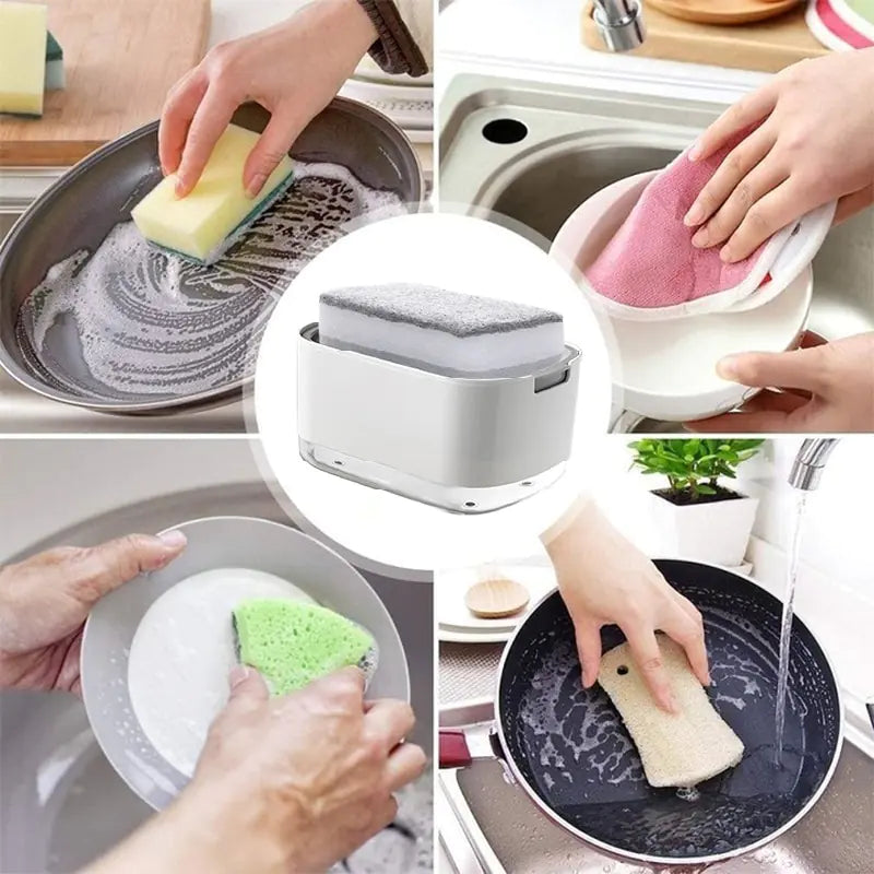 Dispensador de jabón para platos 2 en 1