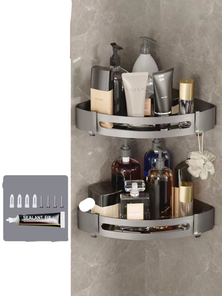 Perforated Bathroom Wall Storage Rack