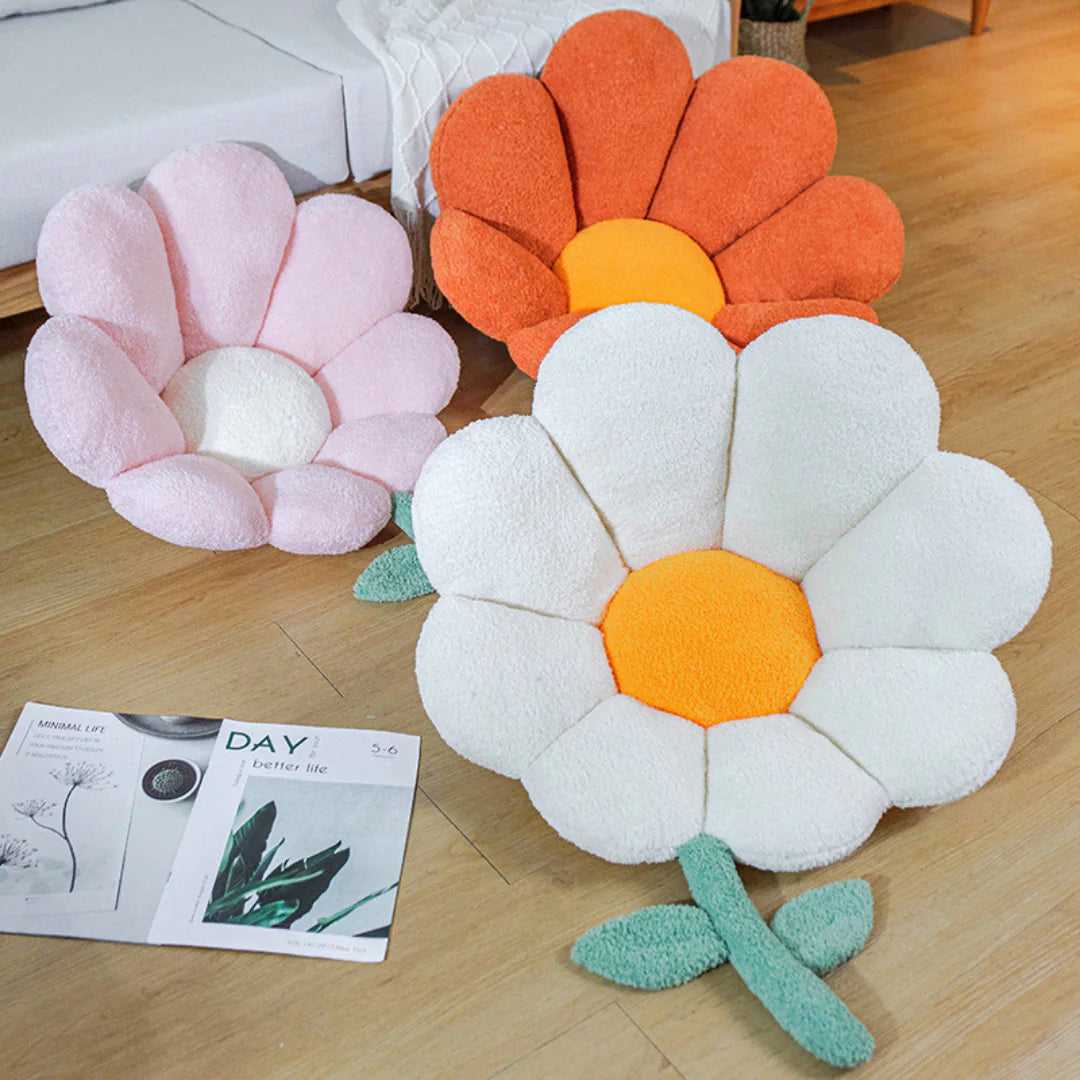Cojín de asiento en flor