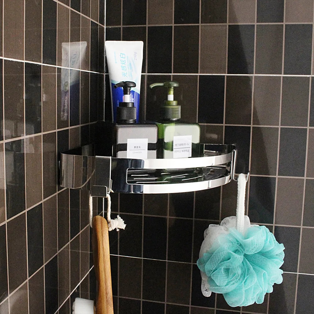 Estante de baño de acero inoxidable fácil de organizar