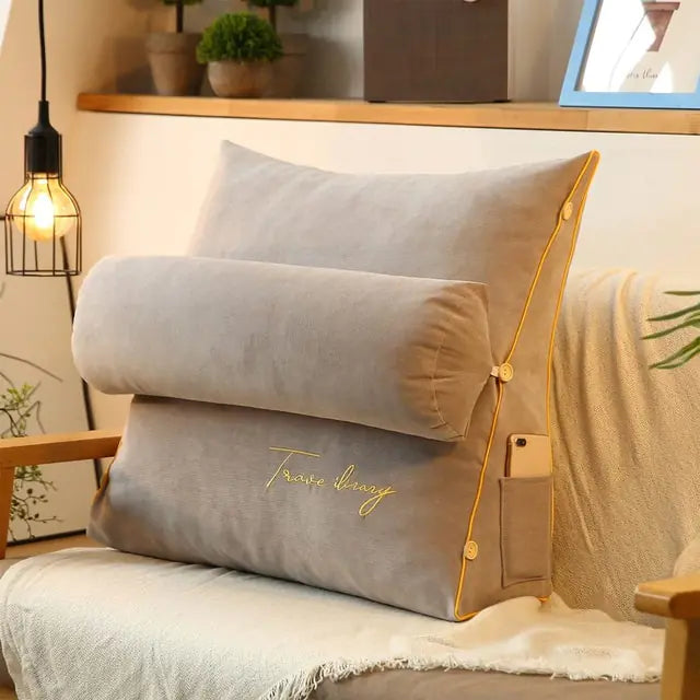 Almohada de lectura triangular