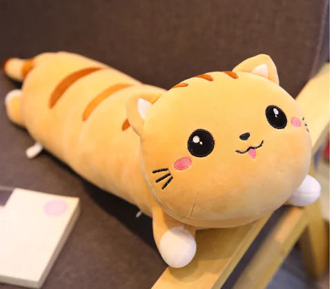 Almohada de gato para niños de 130 cm de largo