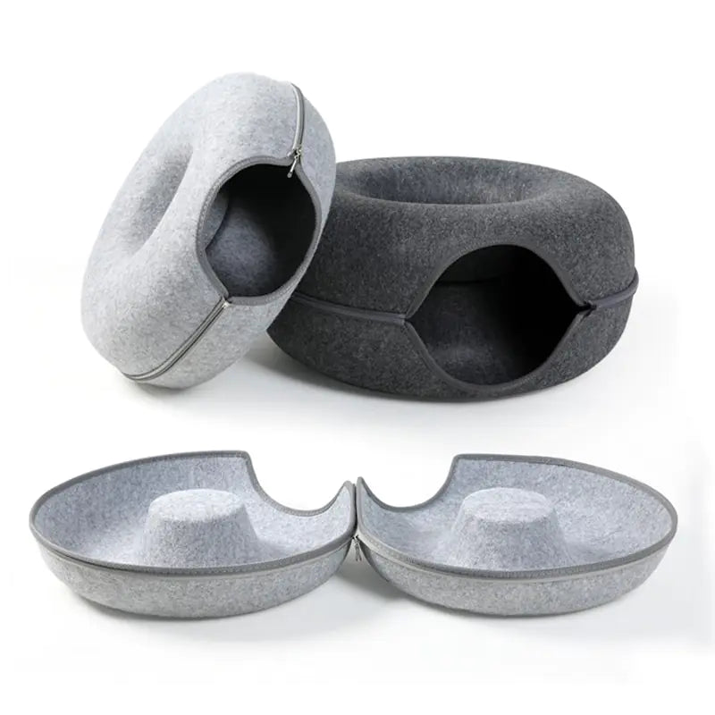 Juguete de juego interactivo Donut Cat Bed/ Tunnel