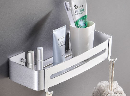 Punch-Free Corner Shelf with Hook