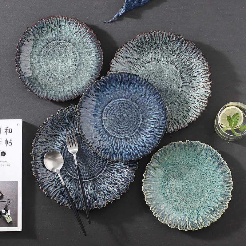 Retro Kiln-Fired Ceramic Plates