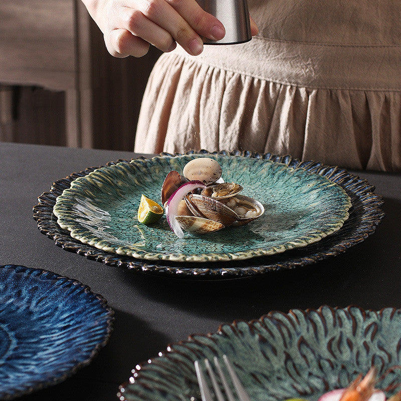 Retro Kiln-Fired Ceramic Plates