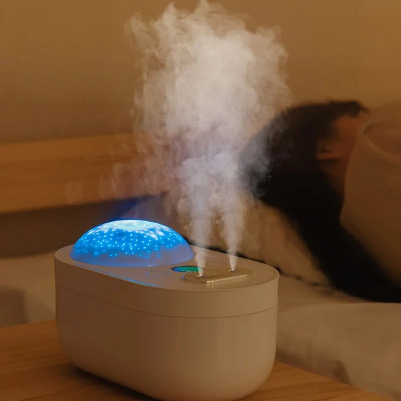 Humidificador de luz nocturna recargable de 1000 ml