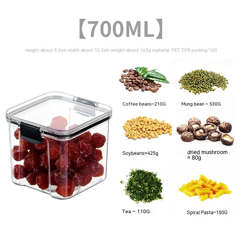 Stackable Transparent Food Storage Plastic Cans