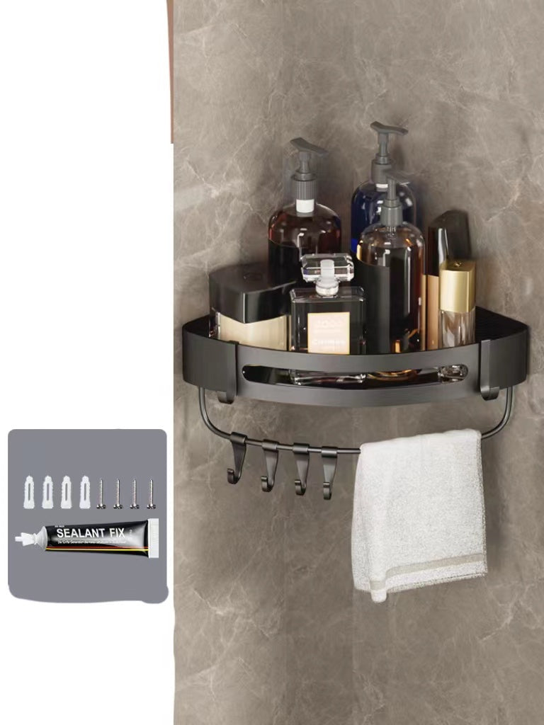 Perforated Bathroom Wall Storage Rack