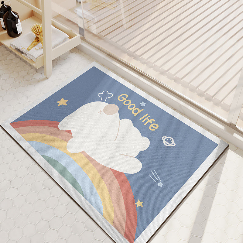 Alfombra de baño de barro de diatomeas de dibujos animados