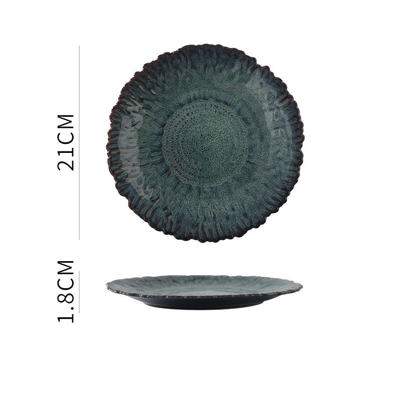 Retro Kiln-Fired Ceramic Plates