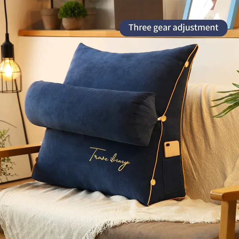 Almohada de lectura triangular