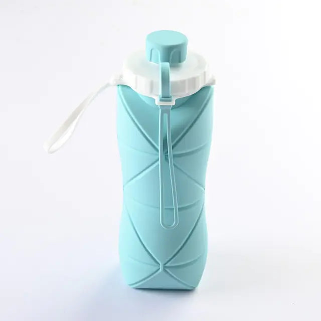 Botella de agua plegable de silicona de 600 ml