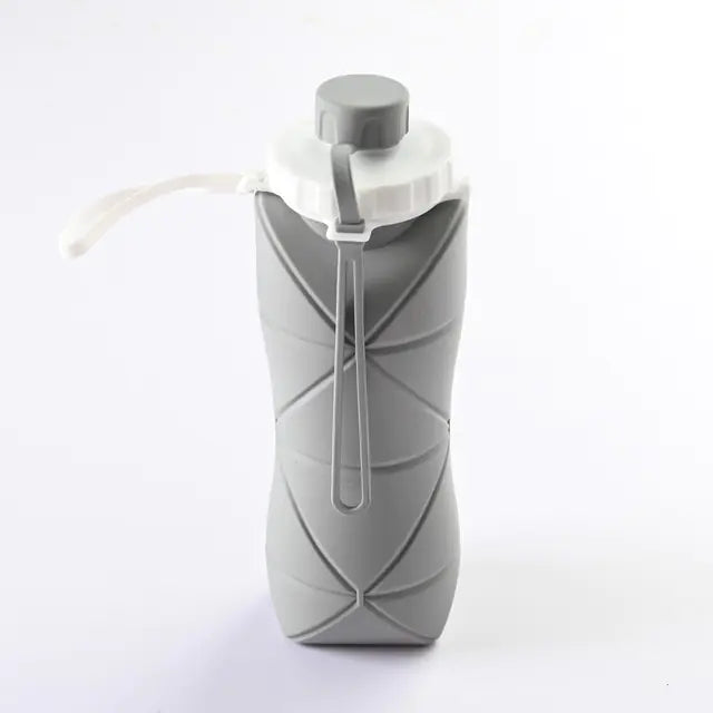 Botella de agua plegable de silicona de 600 ml