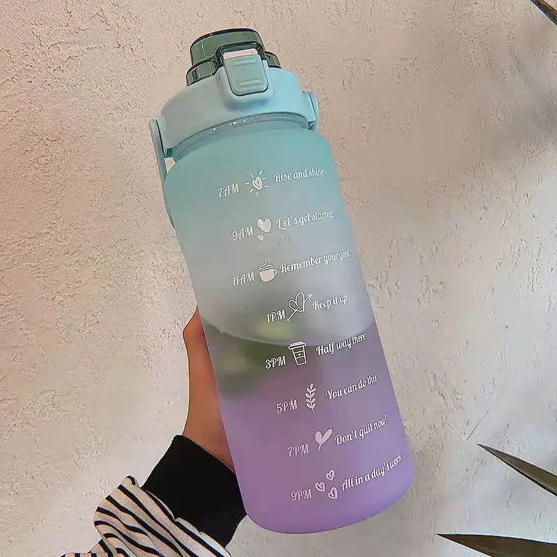 Botella de agua helada colorida