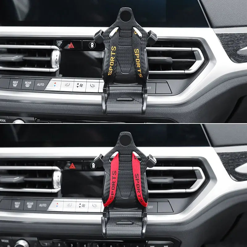 Soporte para teléfono para asiento de carreras de autos
