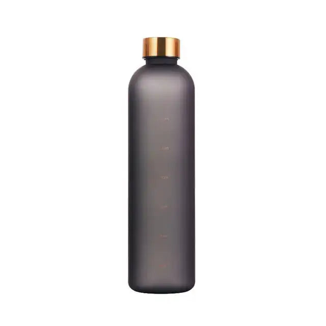 Botella de agua con marcador de tiempo
