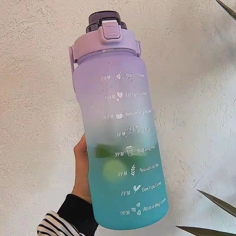 Botella de agua helada colorida