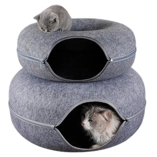 Juguete de juego interactivo Donut Cat Bed/ Tunnel