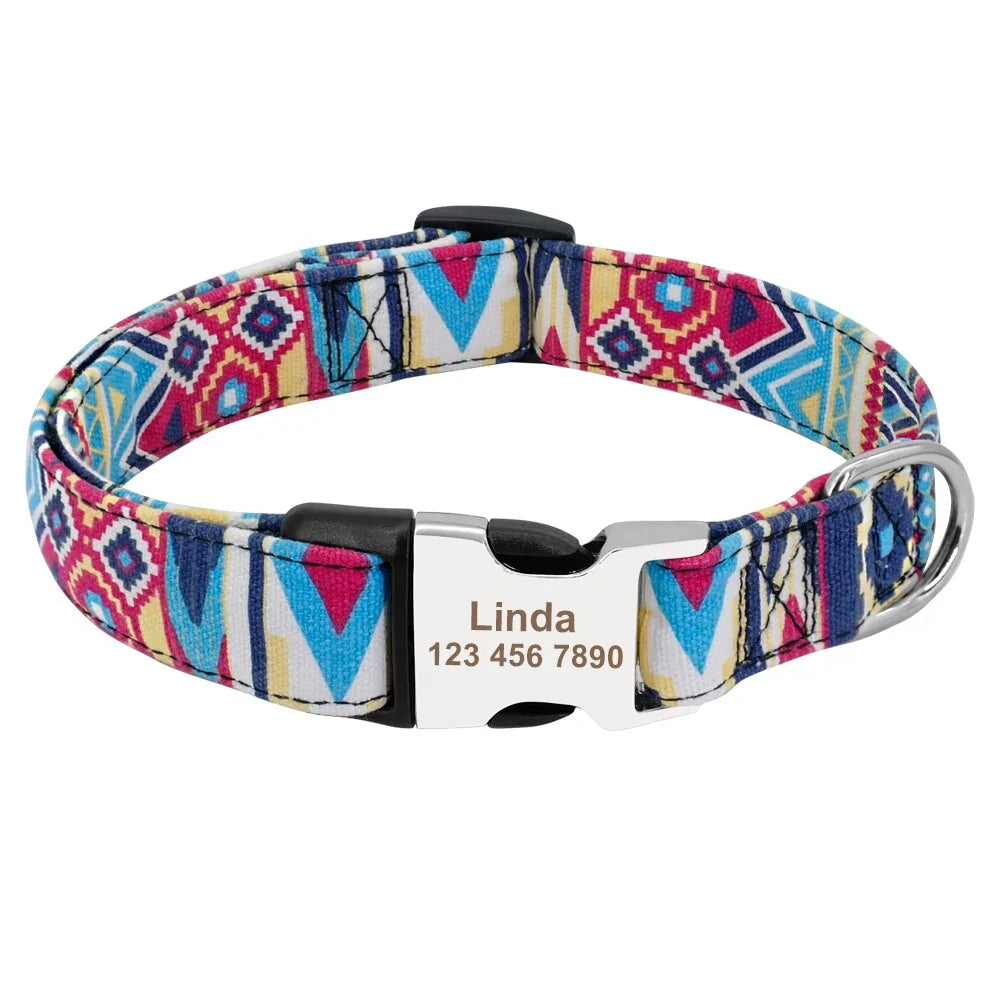 Collar de etiqueta de perro ajustable