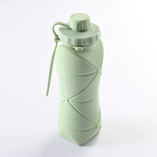 Botella de agua plegable de silicona de 600 ml
